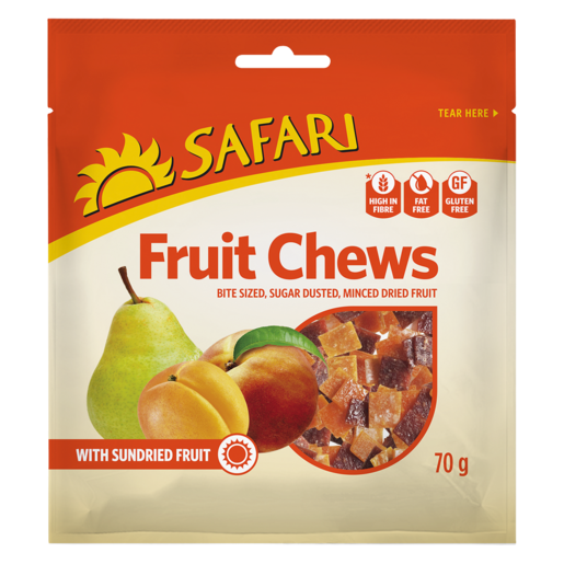 SAFARI Dried Fruit Chews 70g