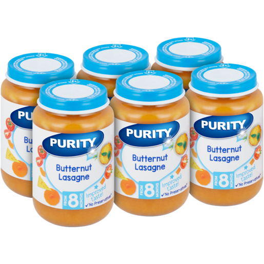PURITY 3rd Stage Butternut Lasagne Baby Food Jar 6 x 200ml