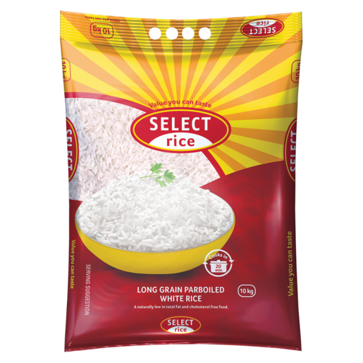 Select Rice Long Grain Parboiled White Rice 10Kg