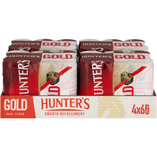 Hunter's Gold Cider Cans 24 x 300ml