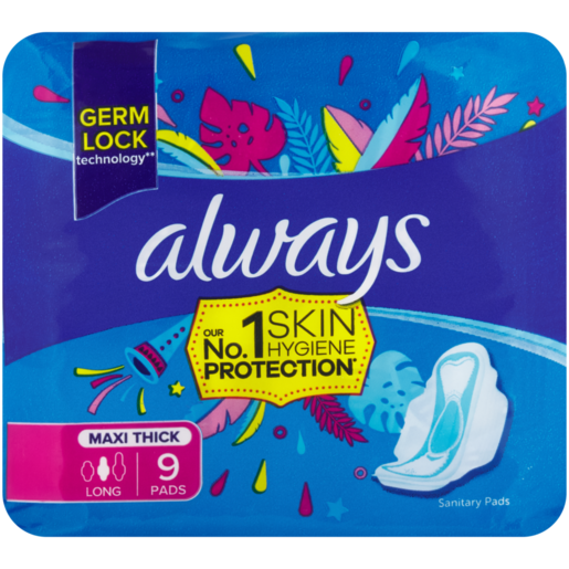 Always Long Maxi Thick Sanitary Pads 9 Pack