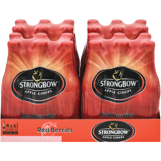 Strongbow Red Berries Apple Cider Bottles 24 x 330ml