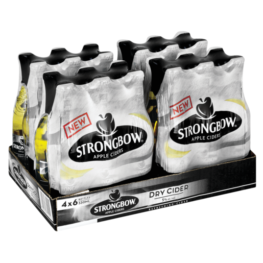 Strongbow Dry Apple Cider Bottles 24 x 330ml