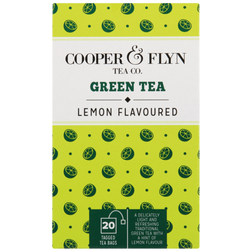 Cooper & Flyn Lemon Flavoured Green Teabags 20 Pack