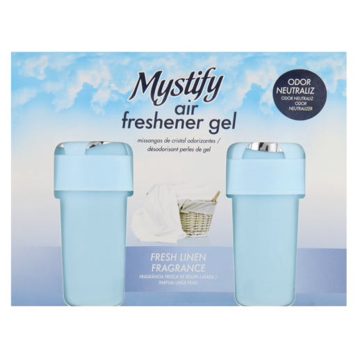 Mystify Fresh Linen Scented Air Freshener Gel 2 x 150g