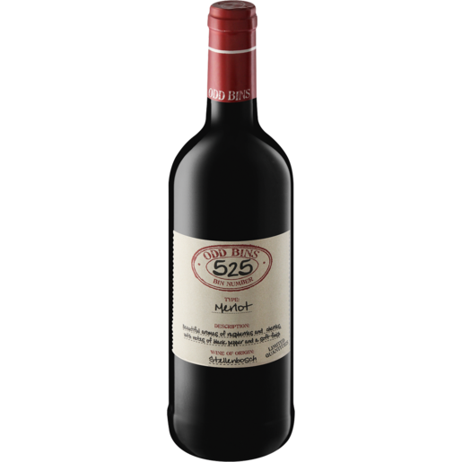 Odd Bins 525 Merlot Red Wine Bottle 750ml