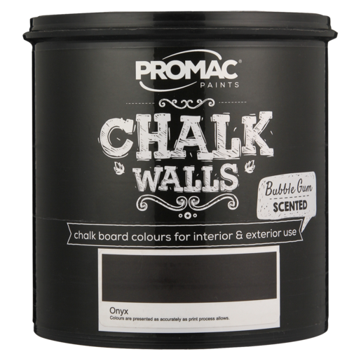 Promac Paints Onyx Chalk Walls Bubble Gum Scented Paint 1L