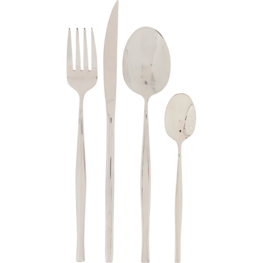 Stainless Steel Sleek Cutlery Set 16 Piece