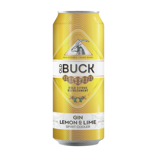 Old Buck Lemon & Lime Gin Spirit Cooler 440ml