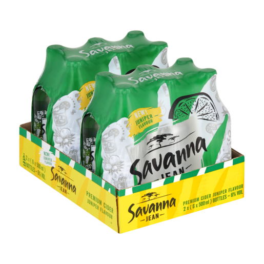 Savanna Jean Juniper Flavoured Premium Cider Bottles 12 x 500ml
