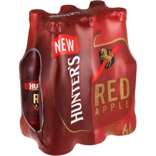 Hunter's Red Apple Flavoured Cider Bottles 6 x 330ml