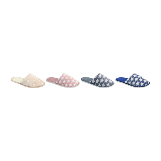 Ladies Star Mule Slippers Sizes 3 -8 (Assorted Sizes - Single Pair)