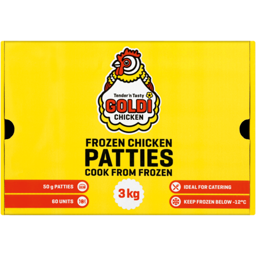 Goldi Chicken Frozen Chicken Patties 60 Pack