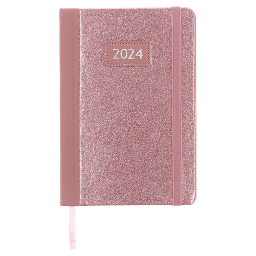 Donau Pink A5 Glitter Diary 2024