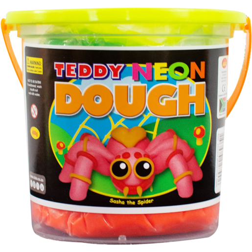 Teddy Multicoloured Neon Dough Bucket 400g