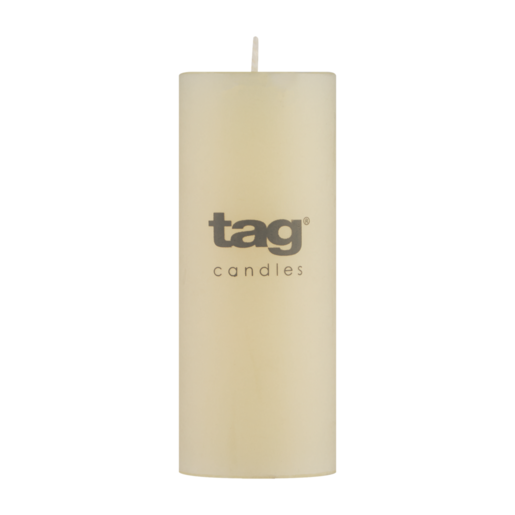 Tag Ivory Chapel Pillar Candle 5 x 12cm