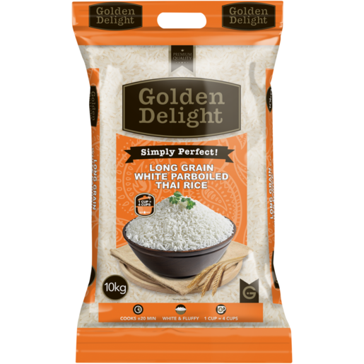 Golden Delight Long Grain White Parboiled Thai Rice 10kg 