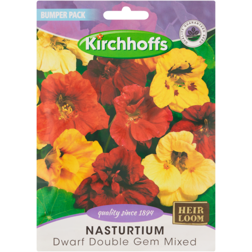 Kirchhoff's Nasturtium Dwarf Double Gem Mixed Seeds