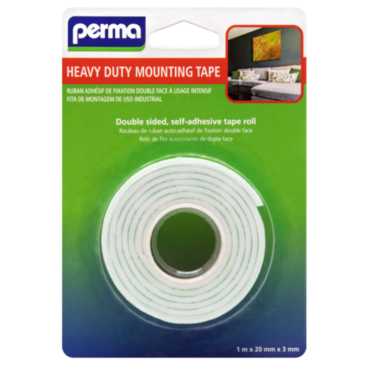 Perma Heavy Duty Mounting Tape 6 Pack (80mm x 24mm x 3mm)