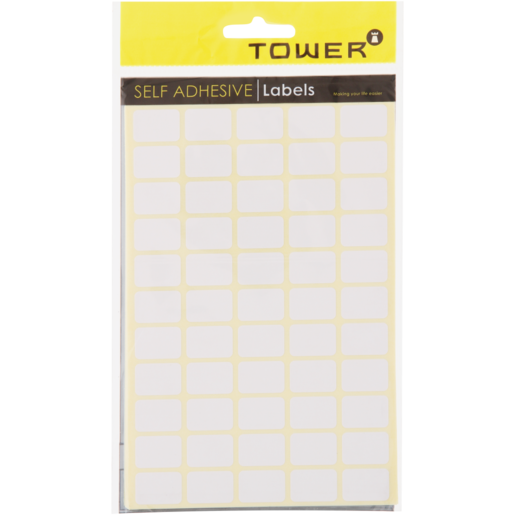 TOWER White Square Self Adhesive Labels 13 x 19mm 1100 Piece