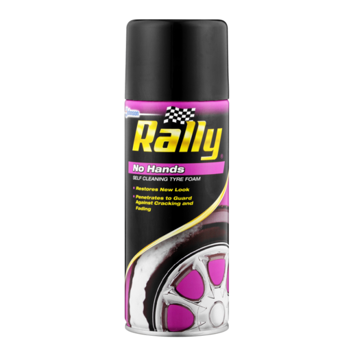 Rally No Hands Self Cleaning Tyre Foam Can 400ml