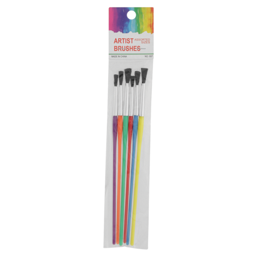 Artist Brushes 6 Pack (Colour May Vary)