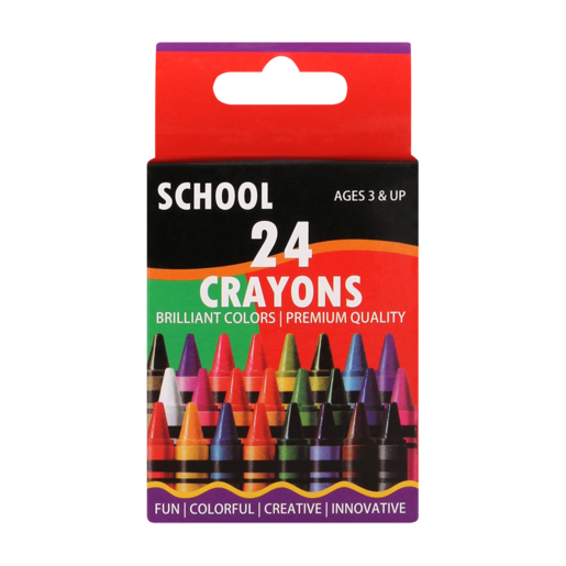 Wax Colour Crayon Set 24 Piece