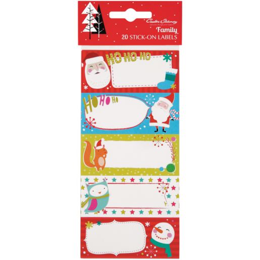 Creative Stationery Family Christmas Stick-On Labels 20 Pack