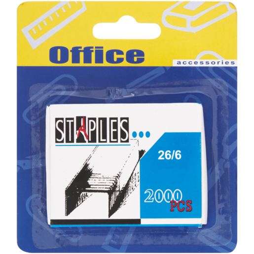 Office Accessories 26/6 Staples 2000 Pack