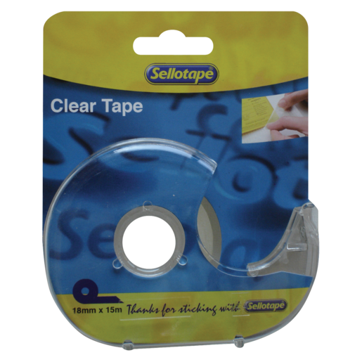 Sellotape Sticky Clear Tape 18mm x 15m