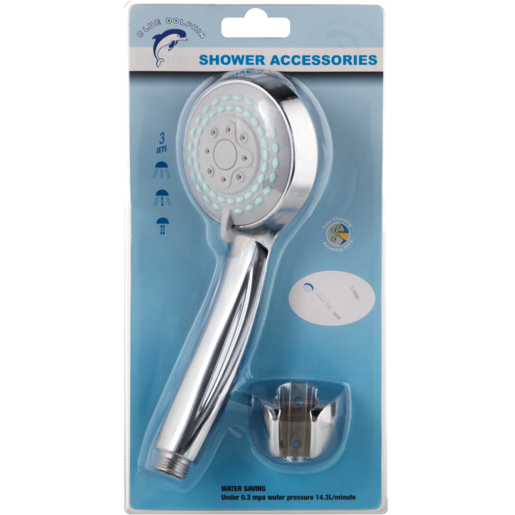 Blue Dolphin Handheld Stainless Steel Shower Head With Hose