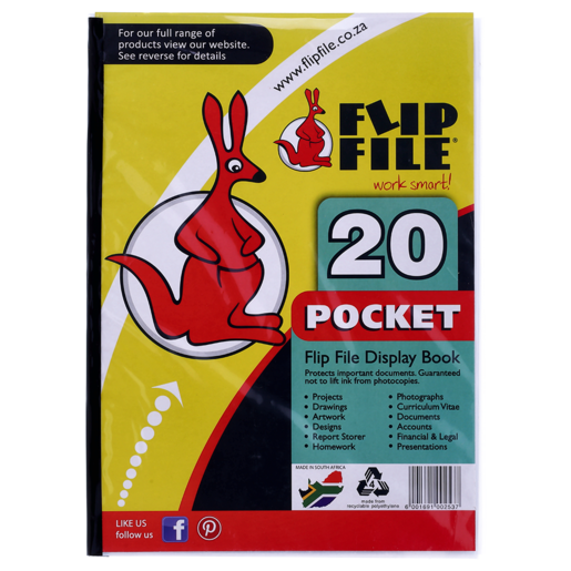 Flip File Display File 20 Pockets