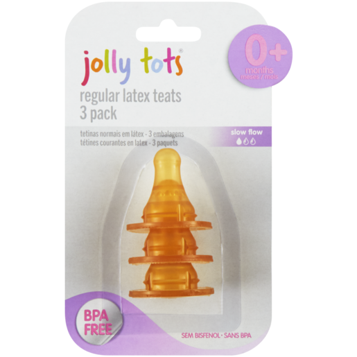 Jolly Tots Regular Latex Teats 3 Pack