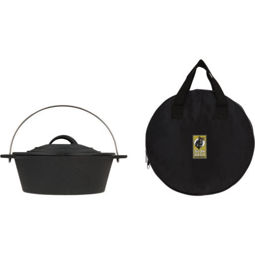 Bush Baby Black No. 10 Platpotjie Pot & Storage Bag Set