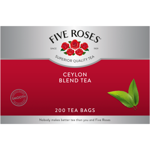 Five Roses Smooth Ceylon Blend Teabags 200 Pack