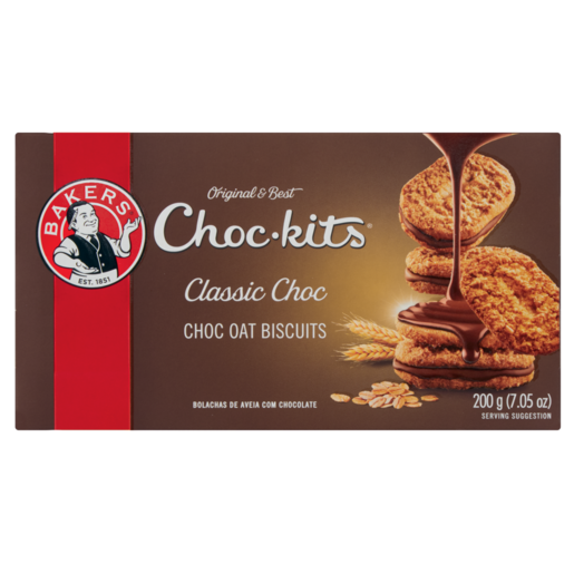 Bakers Choc-kits Classic Chocolate Oat Biscuits 200g