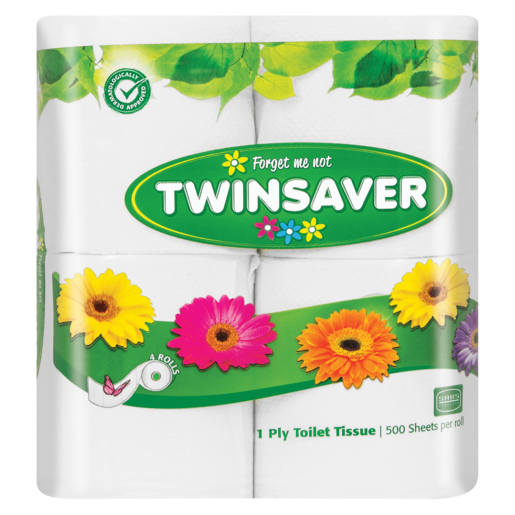Twinsaver 1 Ply Toilet Paper 4 Pack