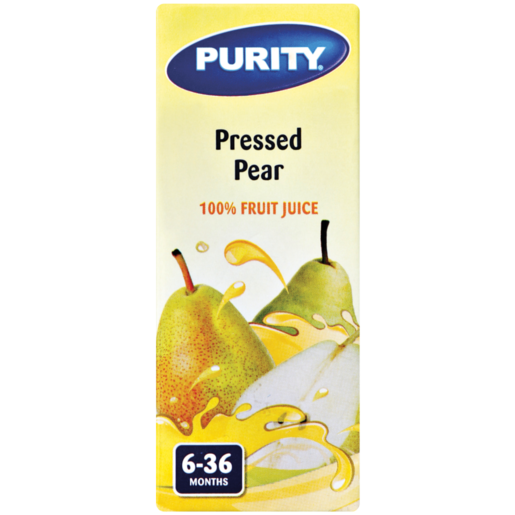 PURITY Pressed Pear 100% Fruit Juice 6-36 Months 200ml