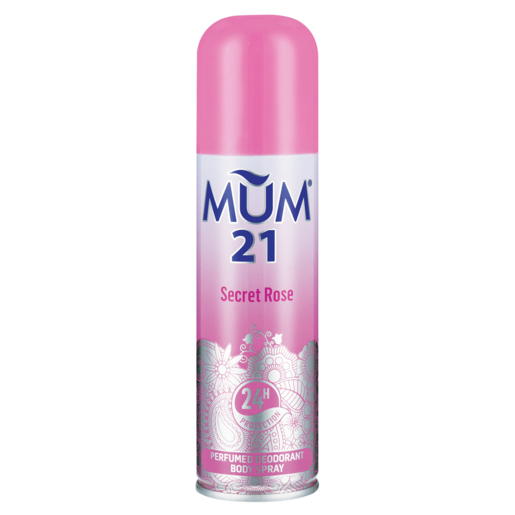Mum 21 Ladies Secret Rose Body Spray Deodorant 120ml