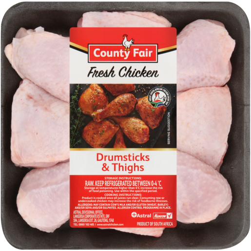 County Fair Fresh Chicken Drumsticks & Thighs Per kg