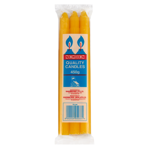 Newden Quality Yellow Candles 450g