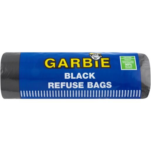 Garbie 50 Pack Black Refuse Bags 750mm x 950mm