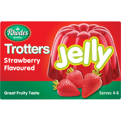 Rhodes Quality Trotters Strawberry Flavoured Jelly 40g