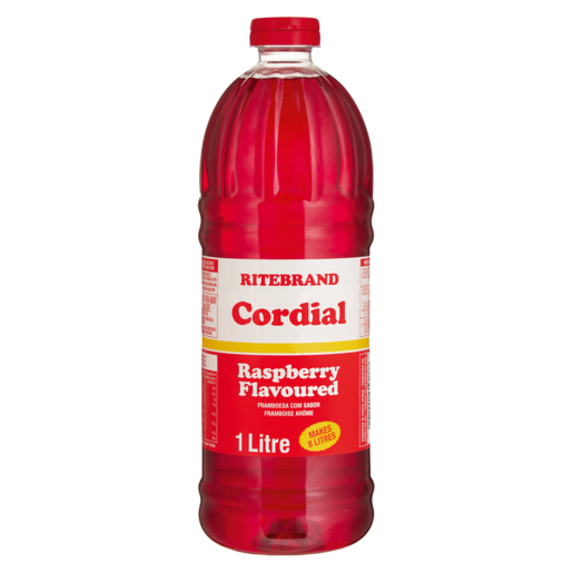 Ritebrand Raspberry Flavoured Cordial 1L