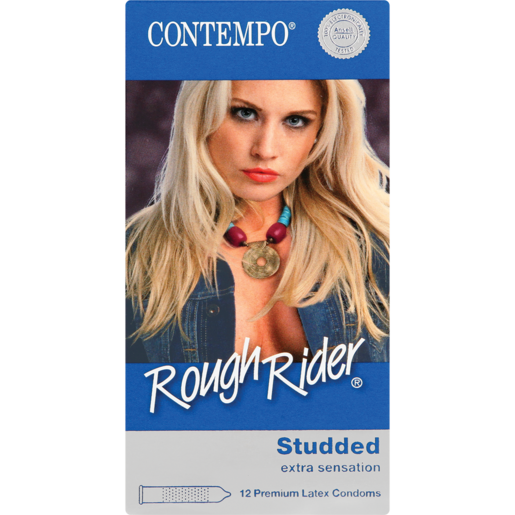 Contempo Rough Rider Studded Condoms 12 Pack