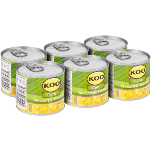 KOO Creamstyle Sweetcorn 6 x 215g