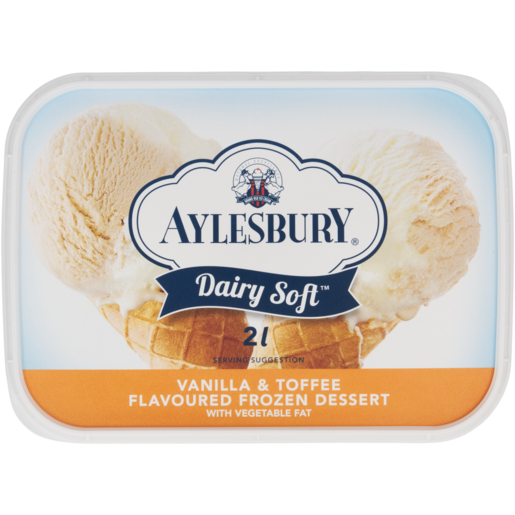 Aylesbury Vanilla & Toffee Flavoured Frozen Dessert Tub 2L