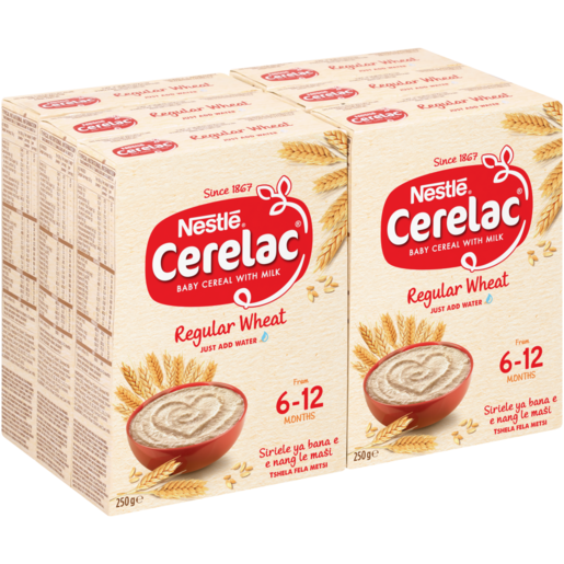 Cerelac Regular Wheat Baby Cereal 6-12 Months 6 x 250g