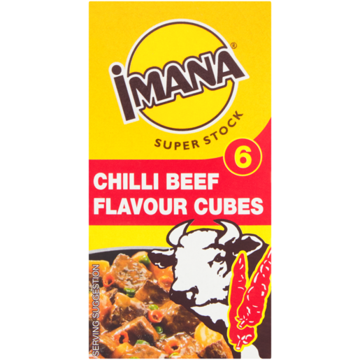 Imana Chilli Beef Flavoured Stock Cubes 6 Pack