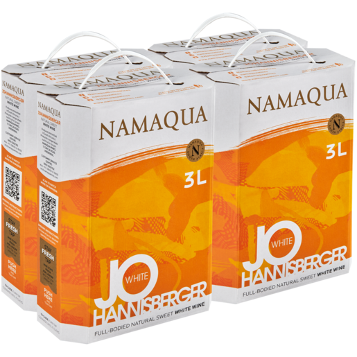 Namaqua Johannisberger Natural Sweet White Wine Box 4 x 3L